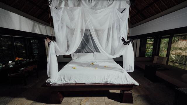 خيمة سرير تستخدم في مكافحة البعوض