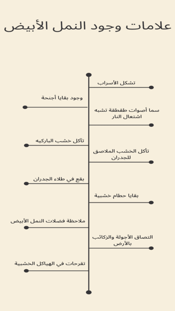 مكافحة النمل الأبيض - 15 طريقة كيميائية وطبيعية 1 صورة توضح بعض علامات وجود النمل الابيض